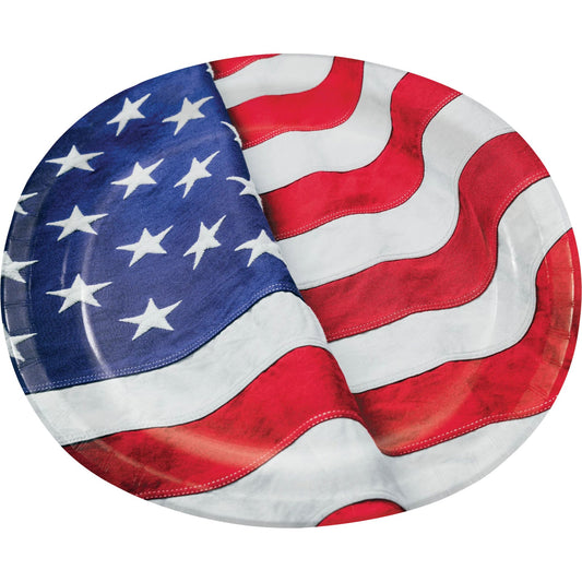 Oval Platters - Patriotic Flag 8ct