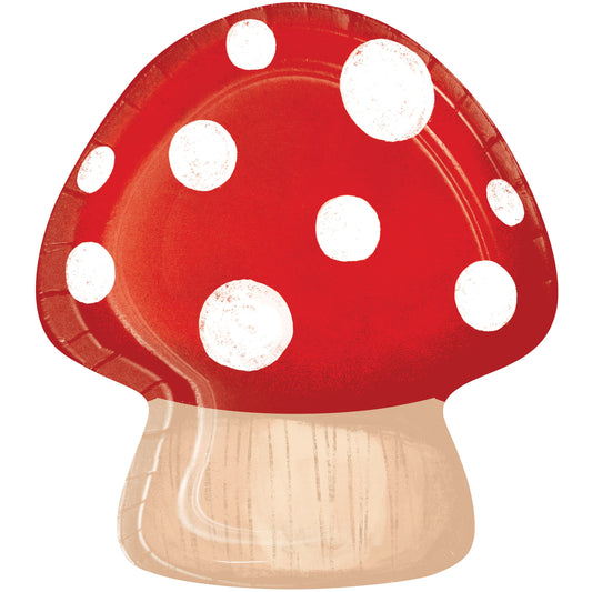 Lunch Plates: Mushrooms - Party Gnomes 8ct