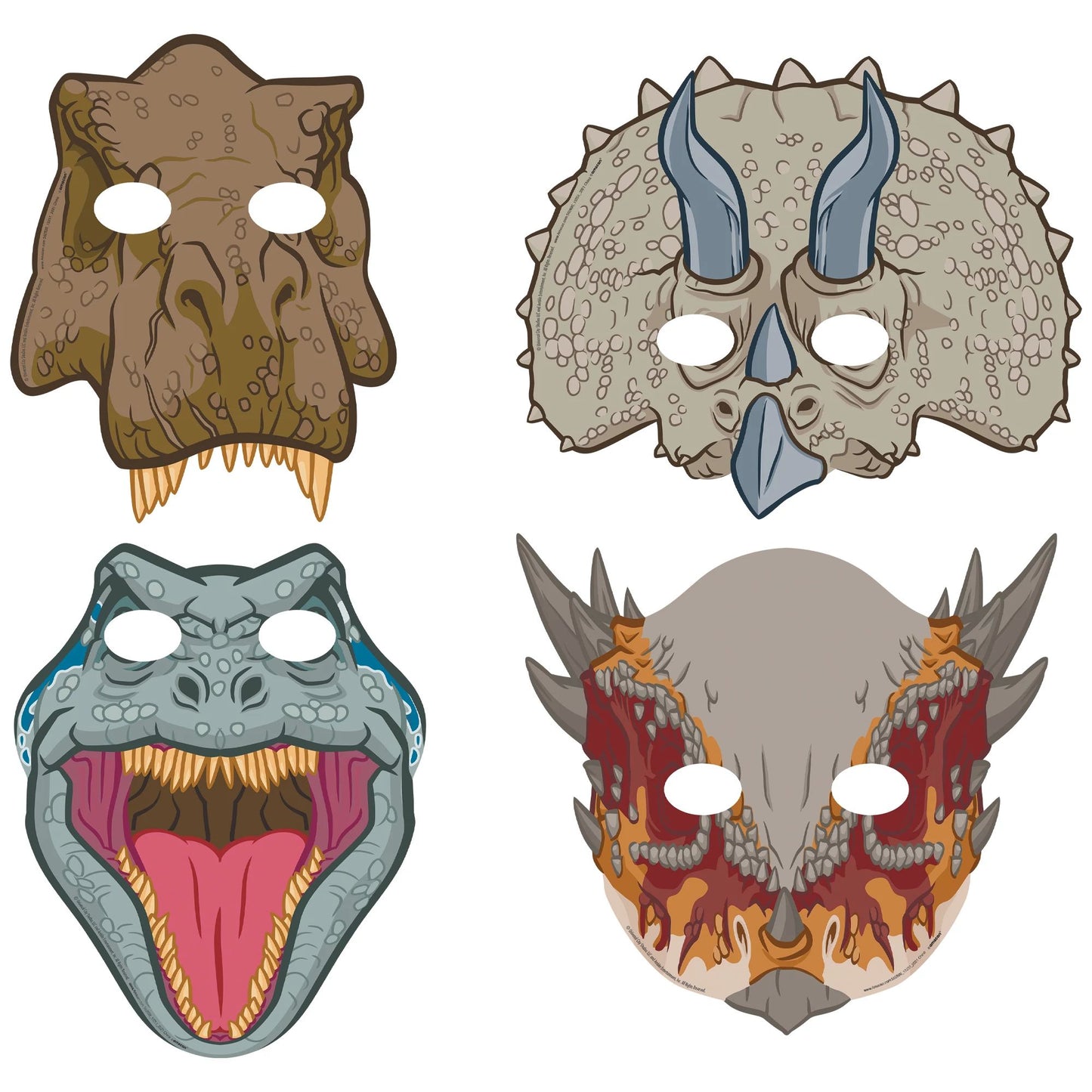 Paper Masks - Jurassic World Into the Wild 8ct
