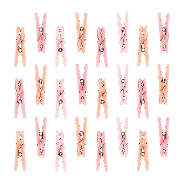 Clothespins - Pink 24ct
