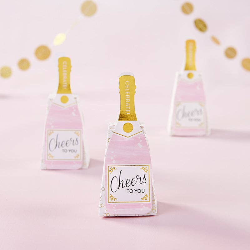 Pink Champagne Favor Box 12ct