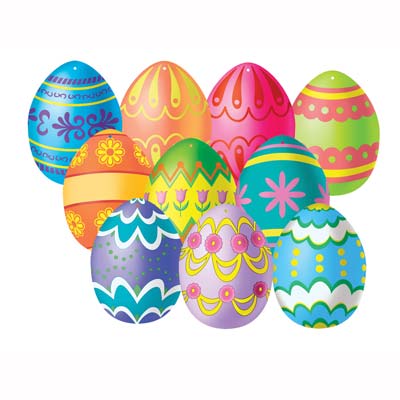 Easter Egg Cutouts 10ct