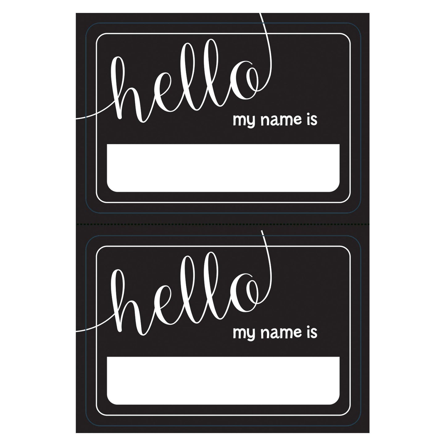 Name Tags - Black & White