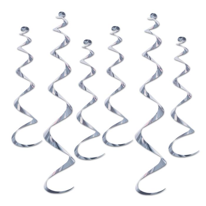Metallic Whirls - Silver 6ct