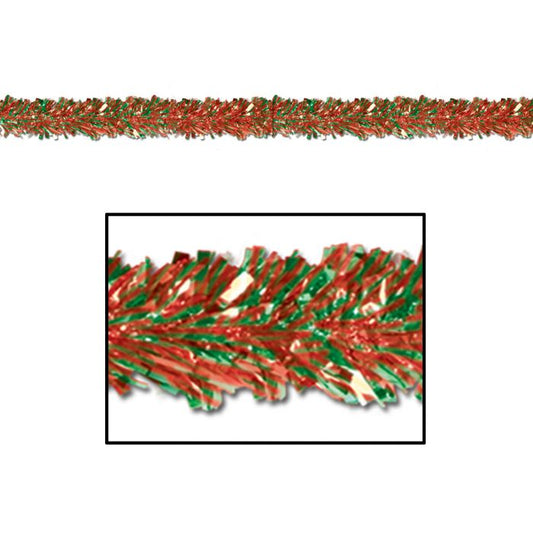 Metallic Festooning Garland - Red & Green