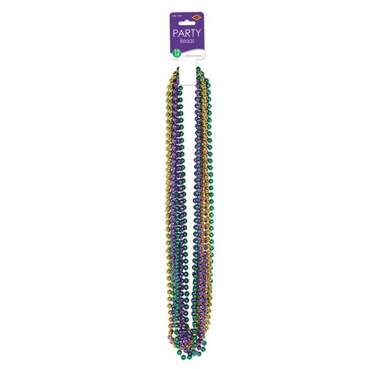 Beads - Mardi Gras 12ct