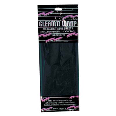 Gleam 'N Wrap Metallic Sheets - Black