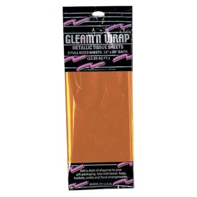 Gleam 'N Wrap Metallic Sheets - Orange