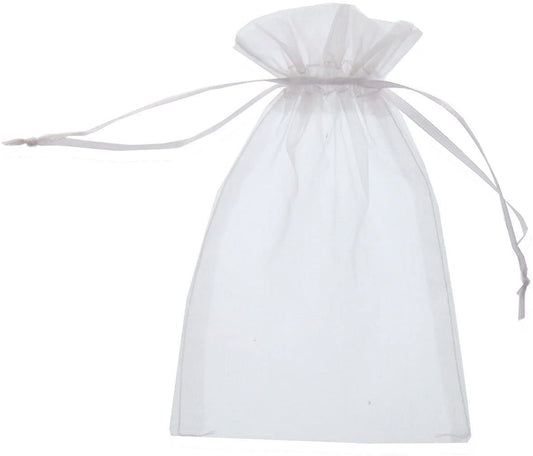 Small Organza Favor Pouches - White 10ct