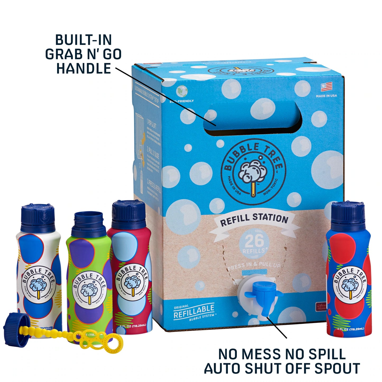 Bubbles - 3 Liter 4 Bottle Refillable System
