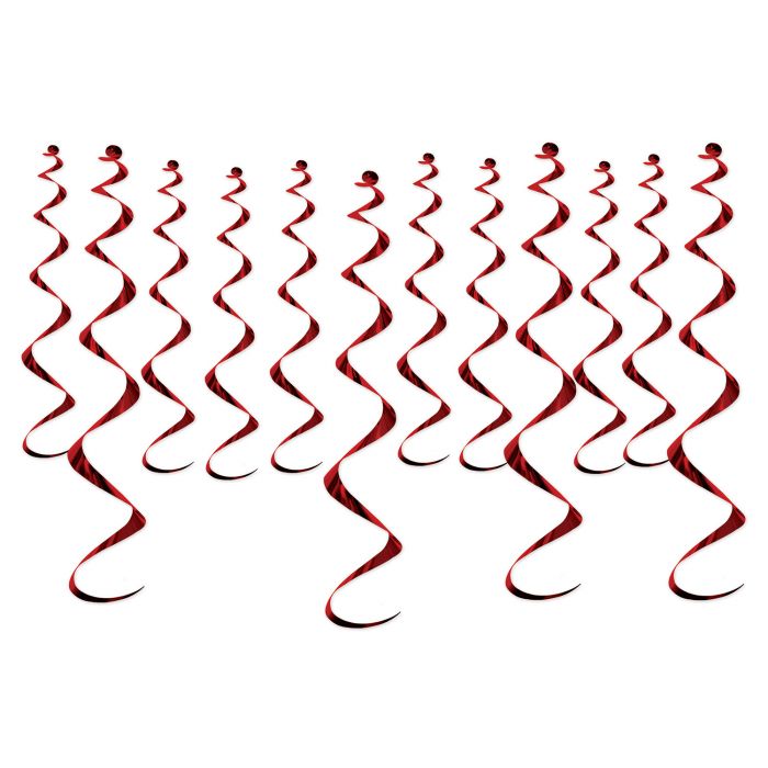 Metallic Whirls - Burgundy 12ct