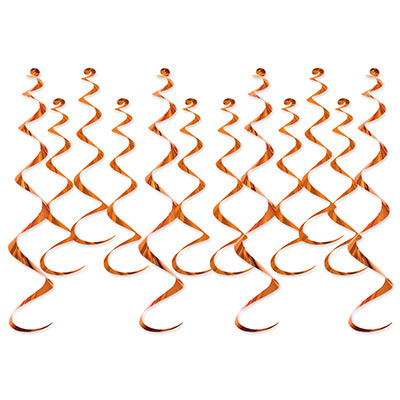 Metallic Whirls - Orange 12ct