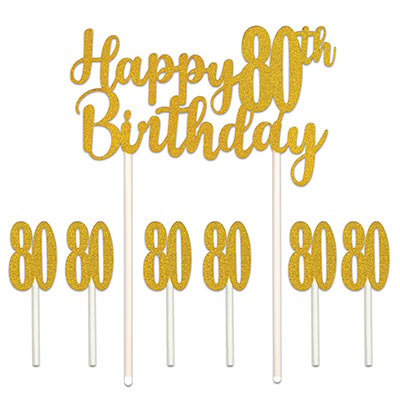 Cake Topper - 80th Birthday