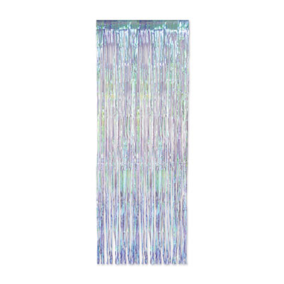 Metallic Fringe Curtain - Iridescent
