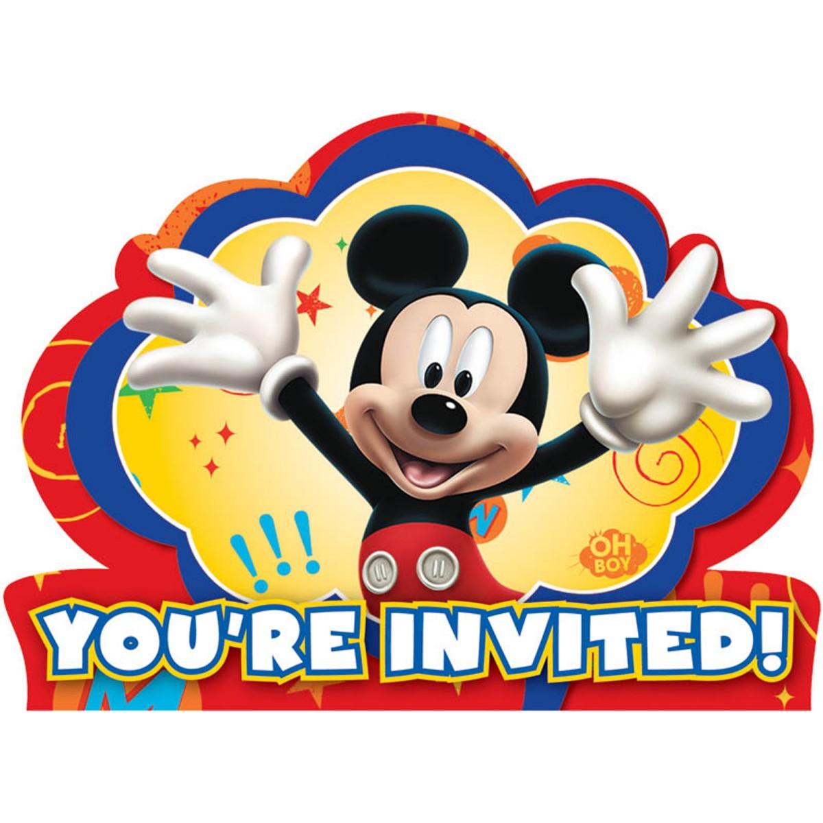 Invitations - Mickey Mouse 8ct