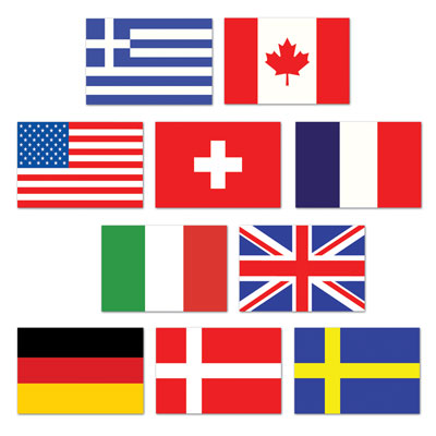 International Flag Mini Cutouts