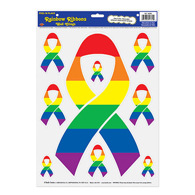 Rainbow Ribbons Peel 'N Place