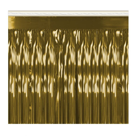 Metallic Fringe Drape - Gold