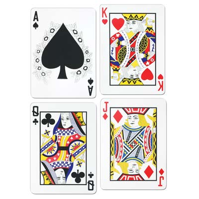 Playing Card Cutouts 4ct