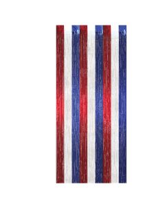 Metallic Curtain - Red, White, Blue