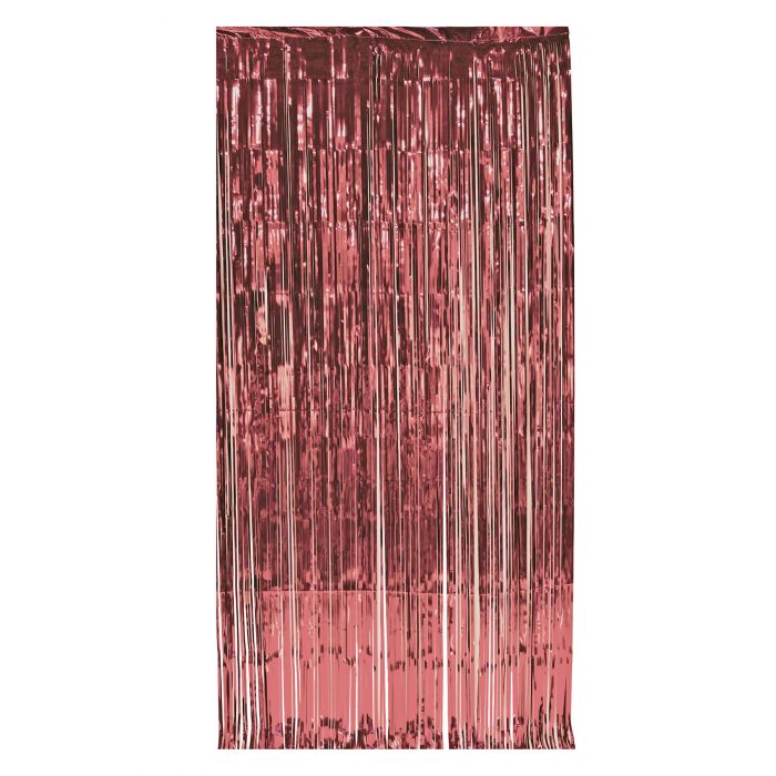 Metallic Fringe Curtain - Rose Gold