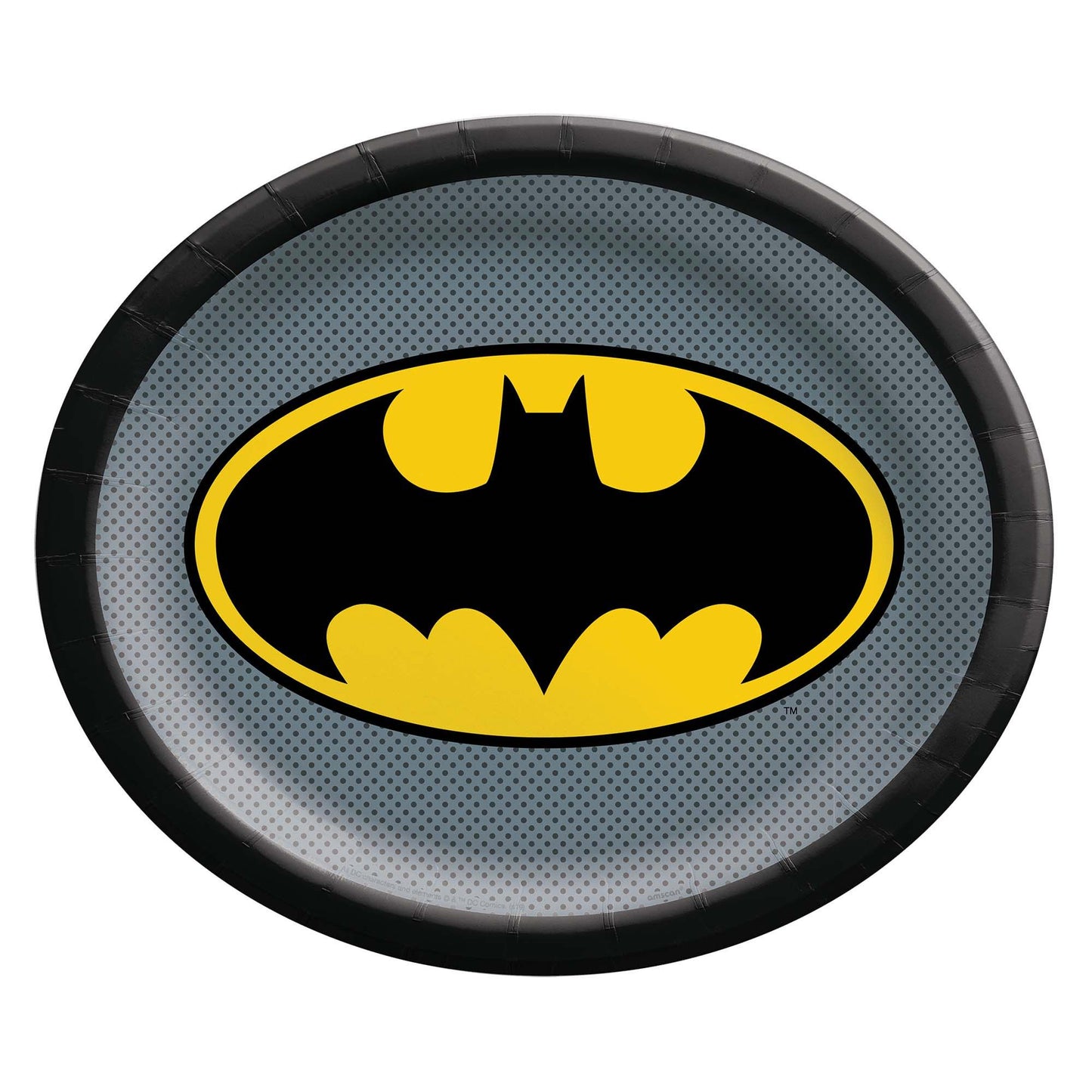 Oval Plates - Batman 8ct