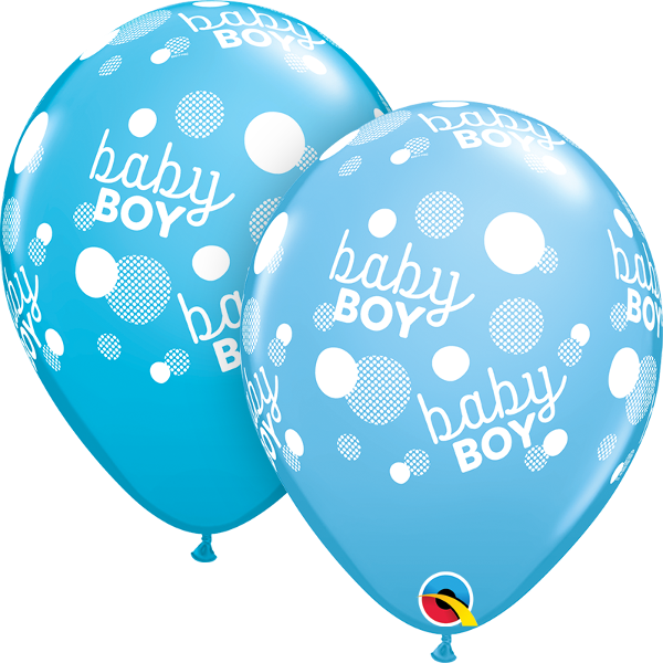 11" Baby Boy Blue Dots-A-Round