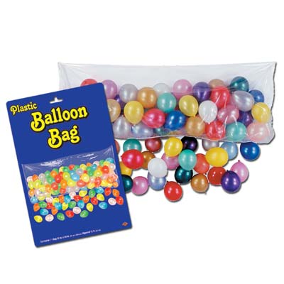 Plastic Balloon Bag w/100 Balloons