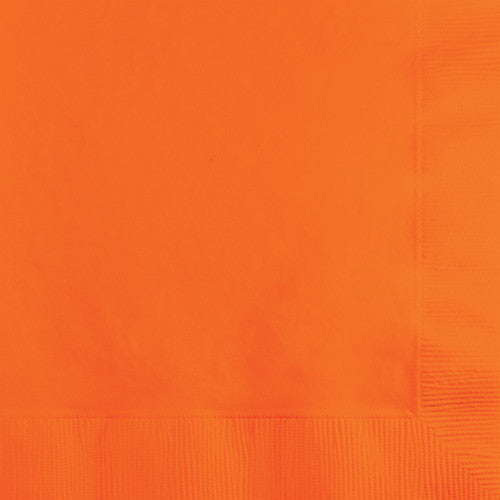 Beverage Napkins (2-Ply) - Sun Kissed Orange 50ct