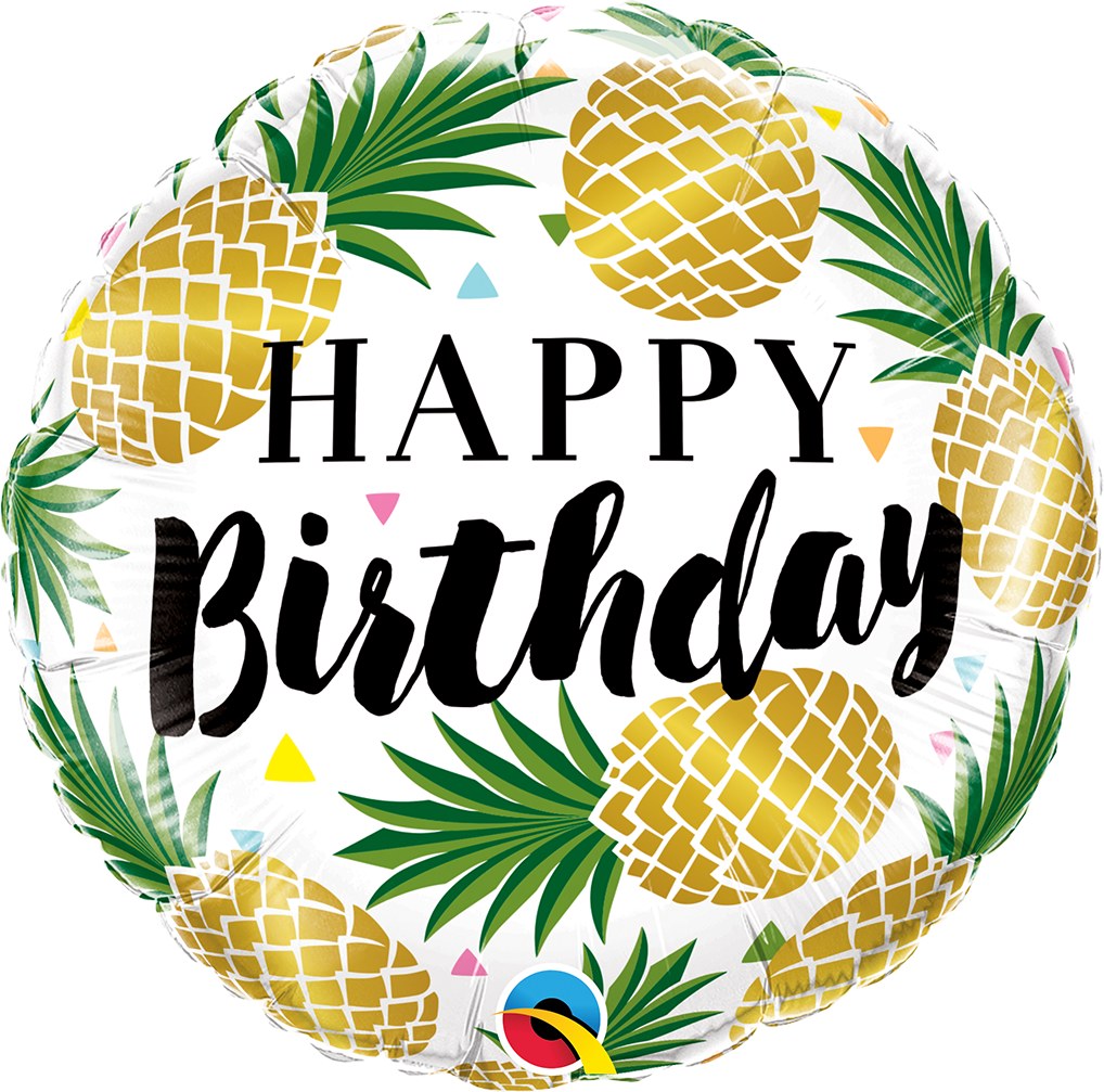 Birthday: Golden Pineapple - 18"