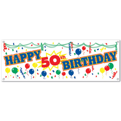 Happy 50th Birthday Banner