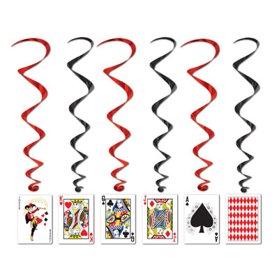 Hanging Decorations - Playing Cards 5ct
