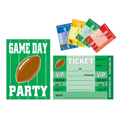 Invitations - Football 8ct