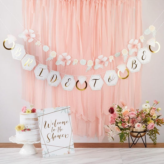 Geometric Floral Bridal Shower Party Décor Kit