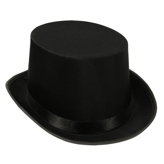 Top Hat - Black Satin Sleek