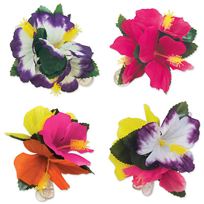 Tropical Hair Clips 4ct