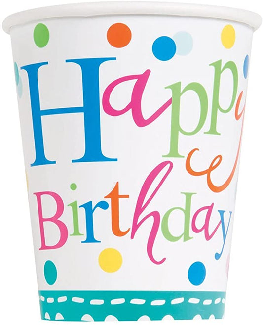 Cups - Confetti Birthday 8ct