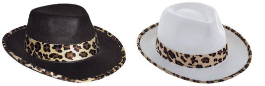 Leopard Print Hat - White
