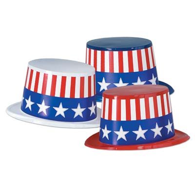 Plastic Toppers With Patriotic Band