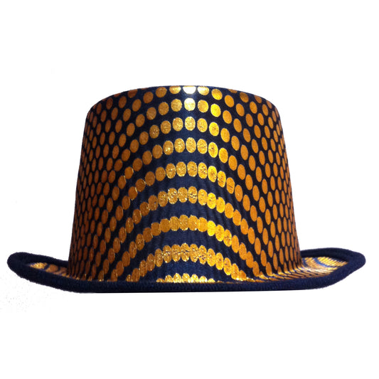 Gold Dot Top Hat