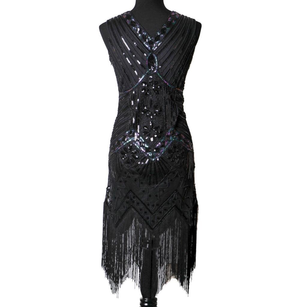 Art Deco Black Flapper Dress