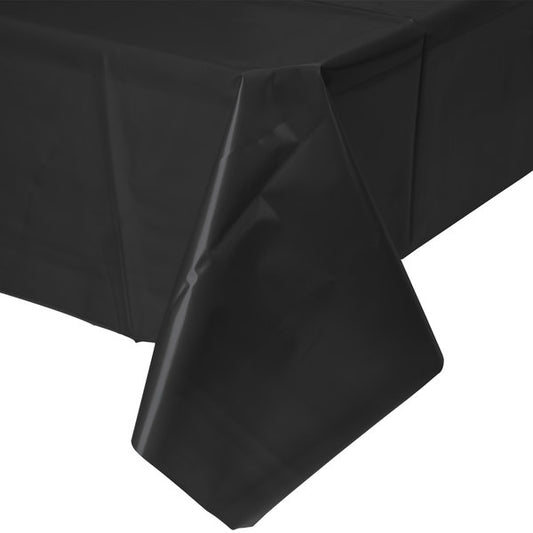 Plastic Table Cover - Black Velvet