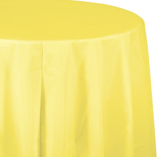 Round Plastic Table Cover - Mimosa