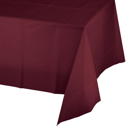 Plastic Table Cover - Burgundy