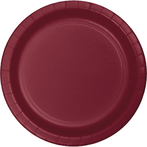 Dessert Plates - Burgundy 24ct