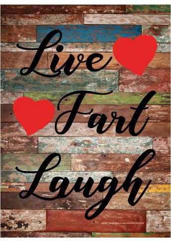 Metal Sign - Live Fart Laugh