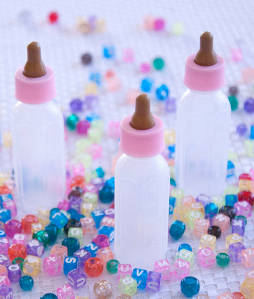 Bottles 3 7/8" - Pink 4ct