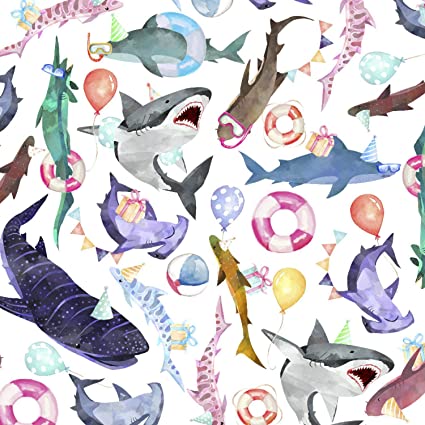 Wrapping Paper - Shark Party