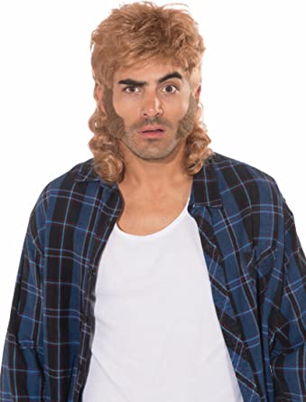 Mullet Man Wig - Brown