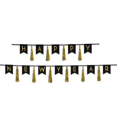 Streamer - Happy New Year With Tassels